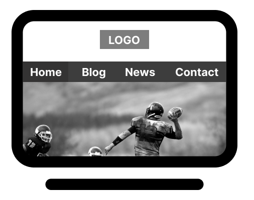 the same webpage in greyscale