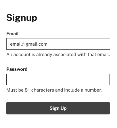 sign up page example with poor contrast