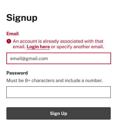 sign up page example with red indicators version 2