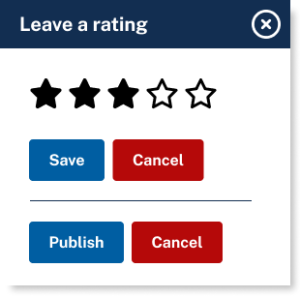 popup example for Leave a rating